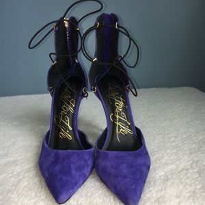 Purple/Blue Suede Heels